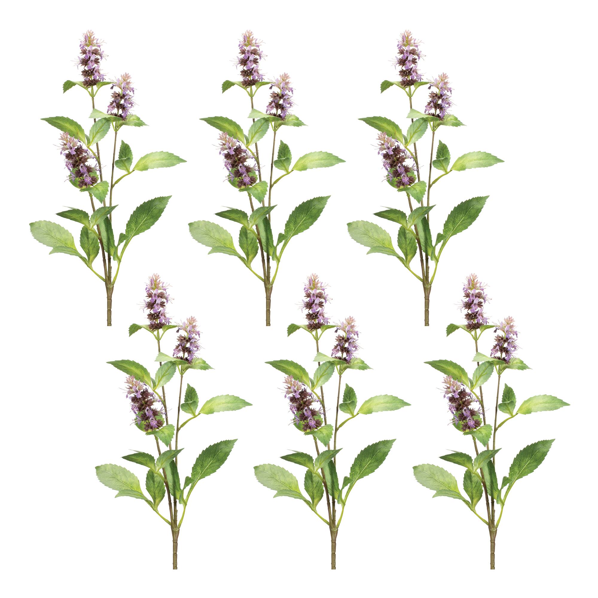 29.5" Purple Buddleia Floral Stems, 6ct.